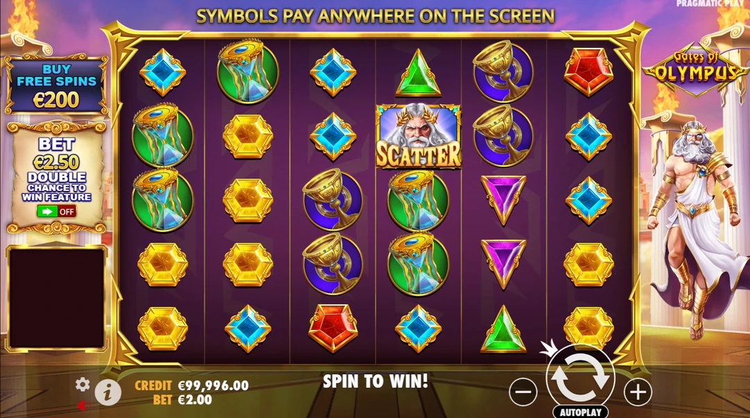 Gates of Olympus game screen